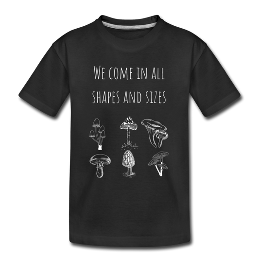Mushrooms Organic Kids' T-Shirt - black