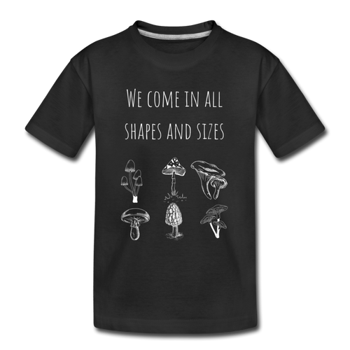 Mushrooms Organic Kids' T-Shirt - black