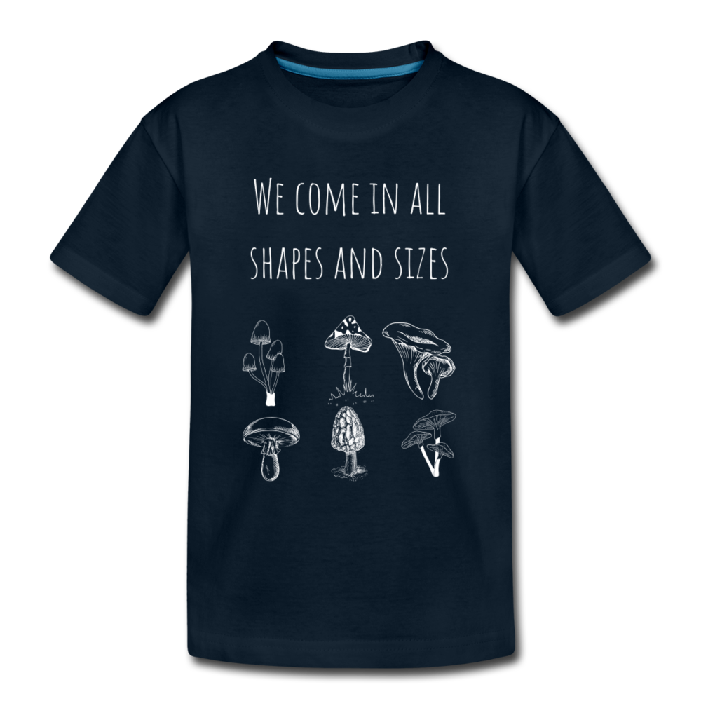 Mushrooms Organic Kids' T-Shirt - deep navy