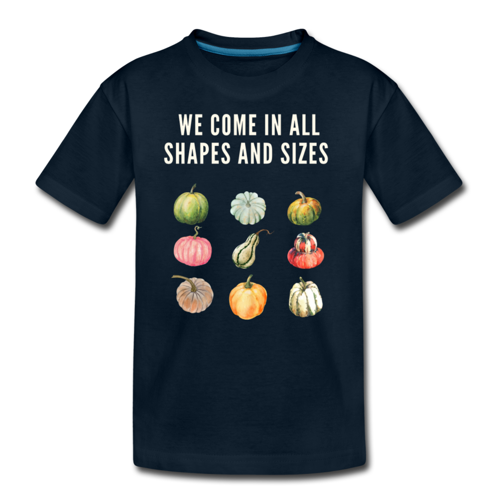 Fall Pumpkins Organic Kids' T-Shirt - deep navy