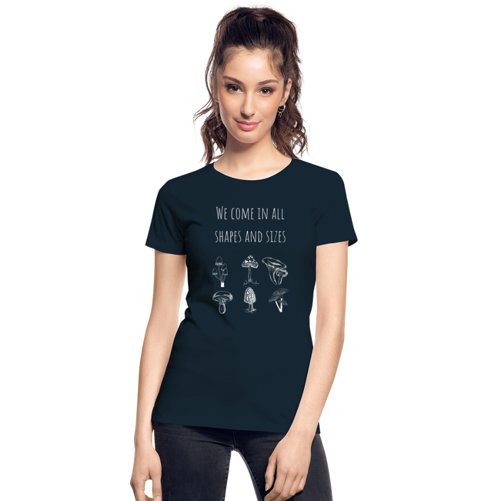 Women's Mushrooms Organic T-Shirt | Navy and Black - deep navy