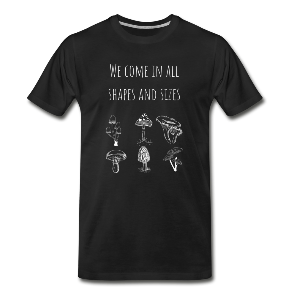 Men’s Mushrooms Organic T-Shirt | Navy and Black - black