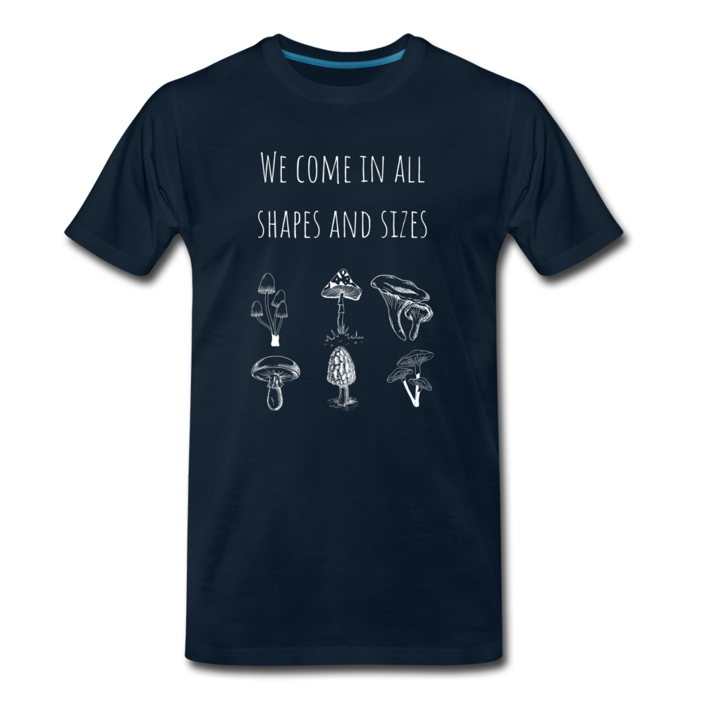 Men’s Mushrooms Organic T-Shirt | Navy and Black - deep navy
