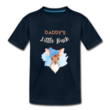 Load image into Gallery viewer, Daddy&#39;s Little Buck Kid’s Organic T-Shirt - deep navy
