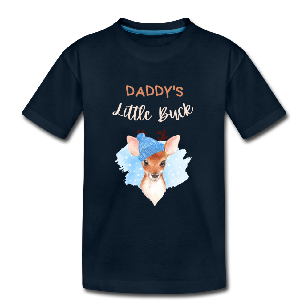 Daddy's Little Buck Kid’s Organic T-Shirt - deep navy