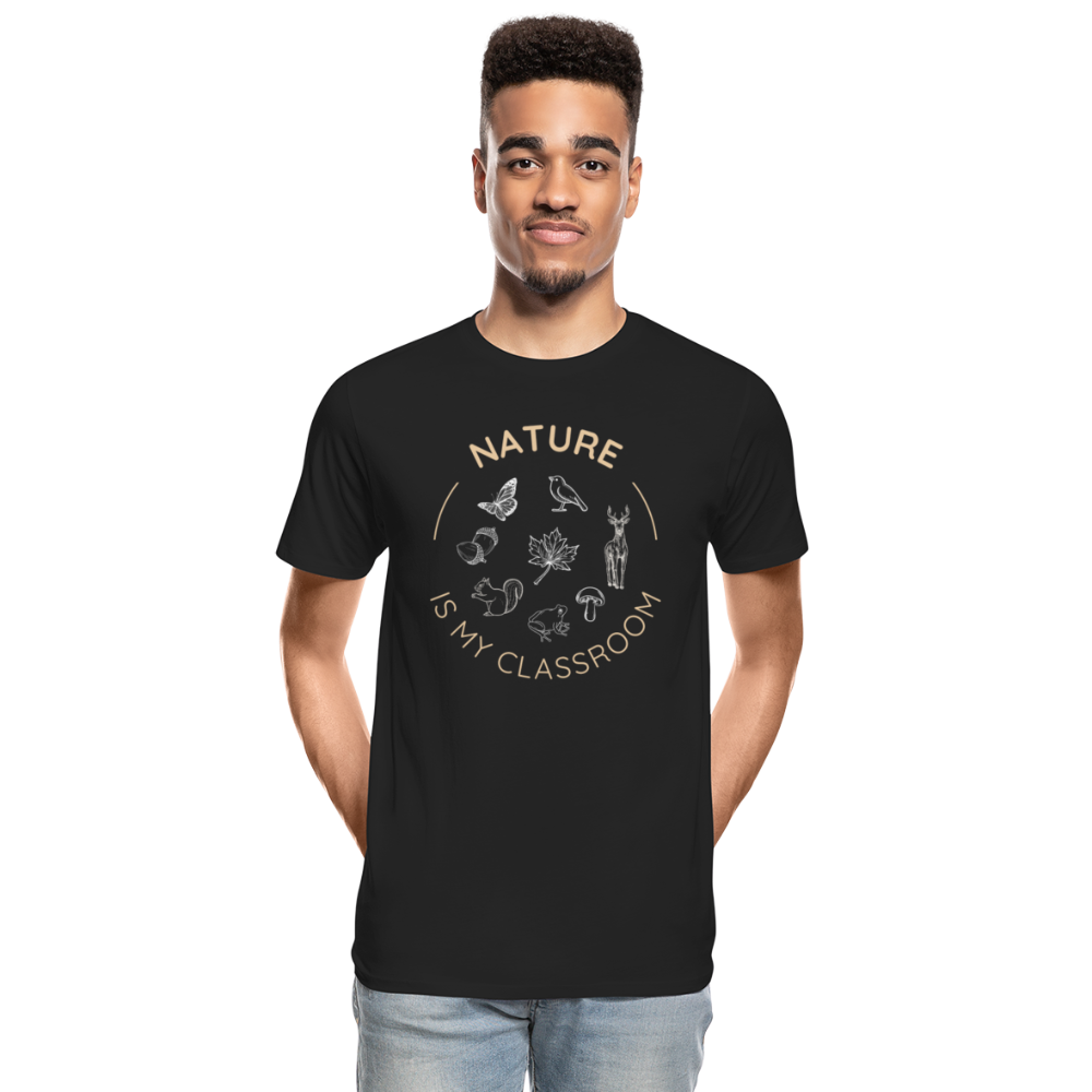 Men’s Nature Classroom Organic T-Shirt | Navy and Black - black