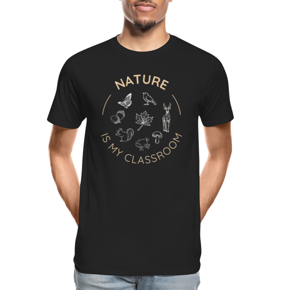 Men’s Nature Classroom Organic T-Shirt | Navy and Black - black