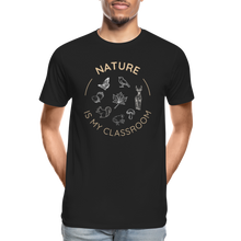 Load image into Gallery viewer, Men’s Nature Classroom Organic T-Shirt | Navy and Black - black
