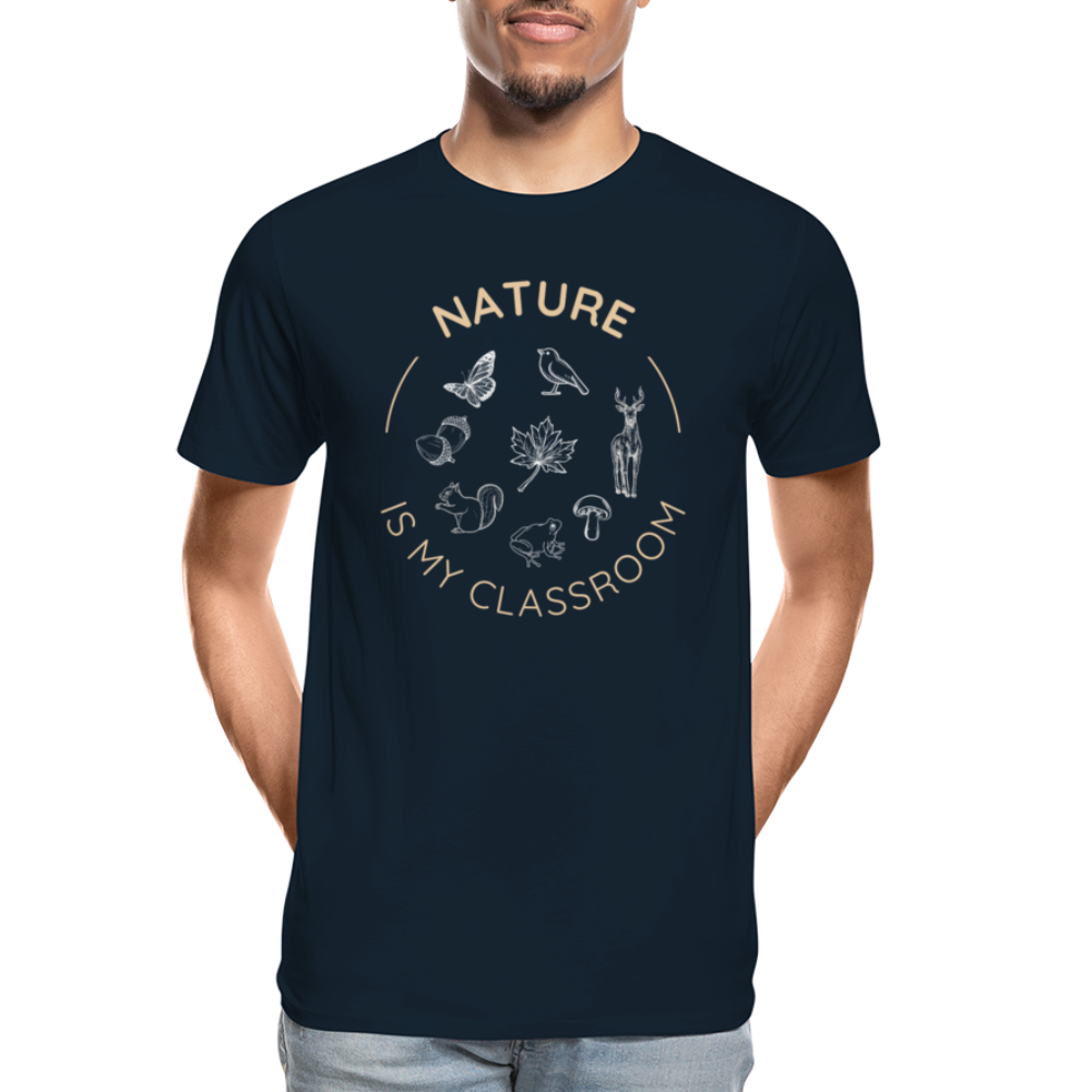 Men’s Nature Classroom Organic T-Shirt | Navy and Black - deep navy