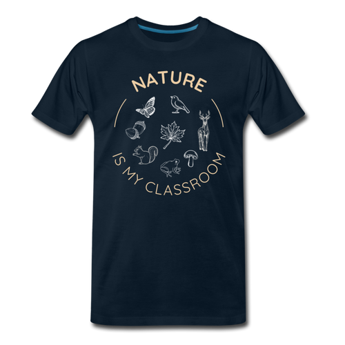 Men’s Nature Classroom Organic T-Shirt | Navy and Black - deep navy