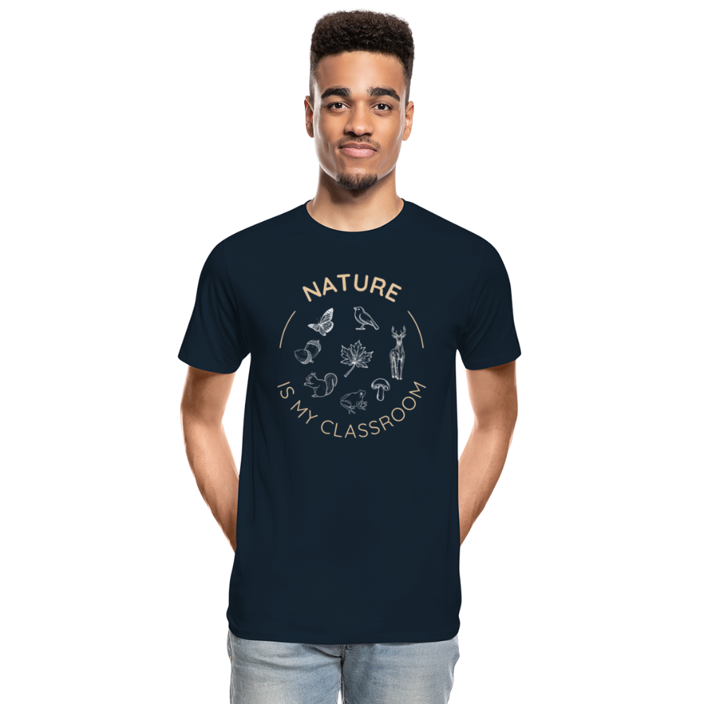 Men’s Nature Classroom Organic T-Shirt | Navy and Black - deep navy