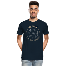 Load image into Gallery viewer, Men’s Nature Classroom Organic T-Shirt | Navy and Black - deep navy
