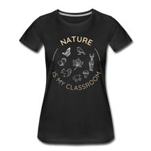 Load image into Gallery viewer, Women&#39;s Nature Classroom Organic T-Shirt | Navy and Black - black
