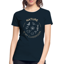 Load image into Gallery viewer, Women&#39;s Nature Classroom Organic T-Shirt | Navy and Black - deep navy
