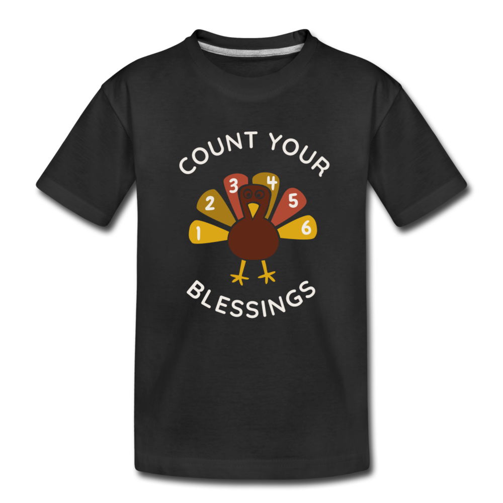 Count Your Blessings Organic Toddler T-Shirt - black