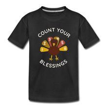 Load image into Gallery viewer, Count Your Blessings Organic Toddler T-Shirt - black

