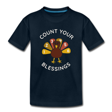 Load image into Gallery viewer, Count Your Blessings Organic Toddler T-Shirt - deep navy
