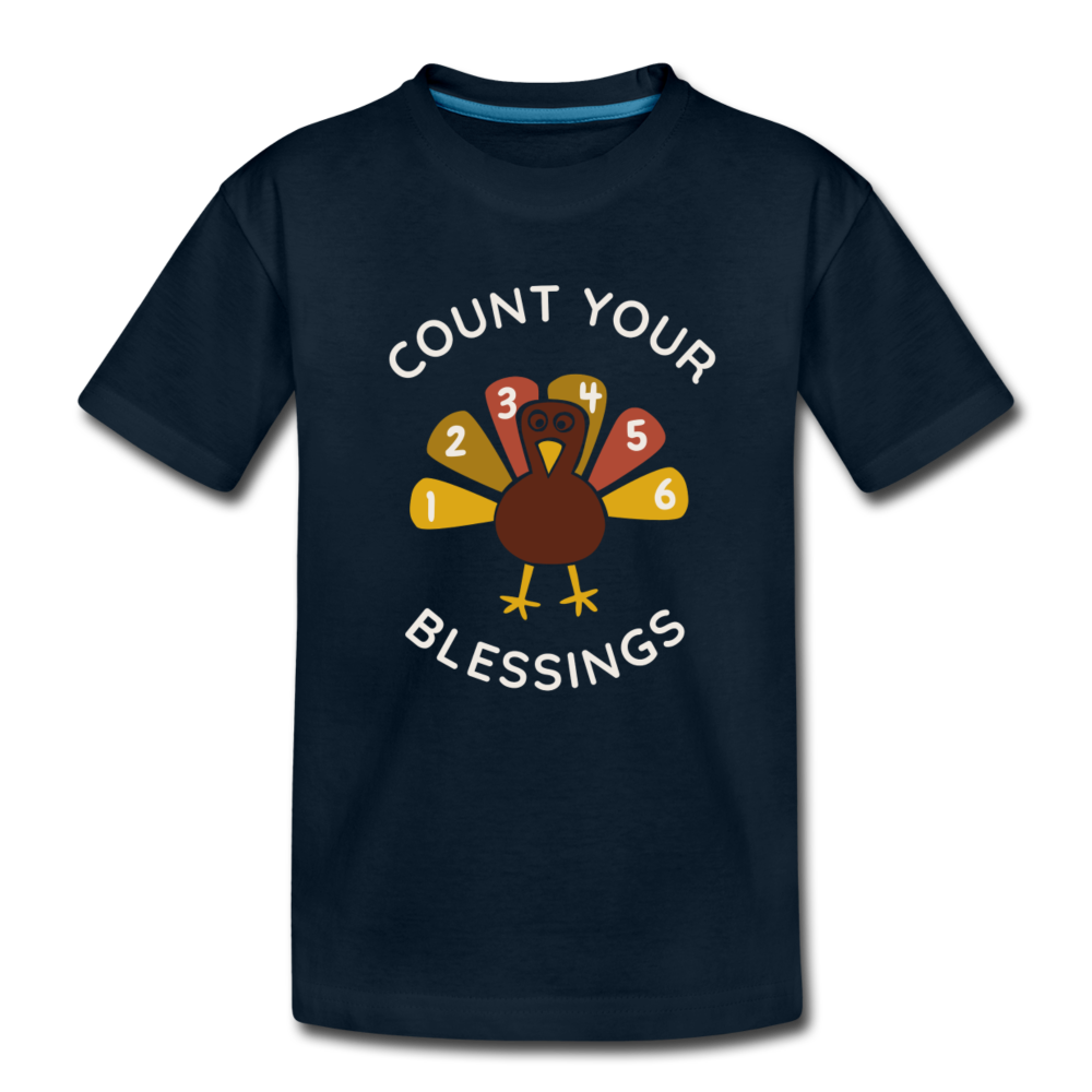 Count Your Blessings Organic Toddler T-Shirt - deep navy