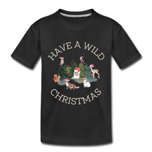 Load image into Gallery viewer, Have a Wild Christmas Organic Kids&#39; T-shirt | Navy and Black - black
