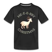 Load image into Gallery viewer, Me-e-e-rry Christmas Organic Kids&#39; T-shirt - black
