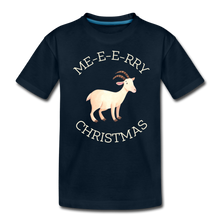 Load image into Gallery viewer, Me-e-e-rry Christmas Organic Kids&#39; T-shirt - deep navy
