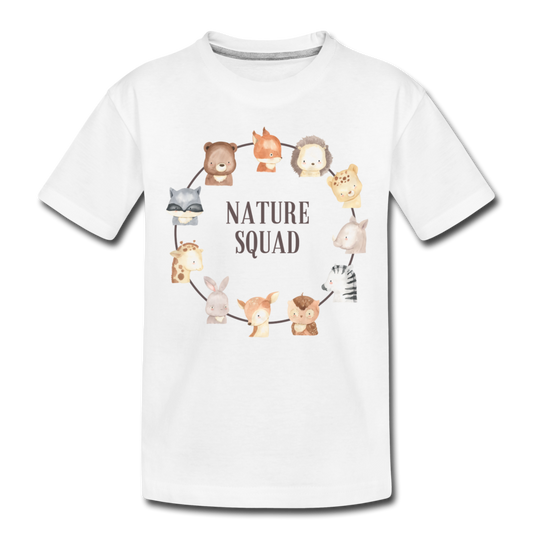Nature Squad Organic Kids' T-Shirt | White - white