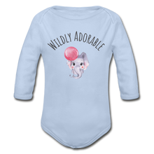 Load image into Gallery viewer, &quot;Wildly Adorable&quot; Organic Long Sleeve Onesie - sky
