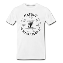 Load image into Gallery viewer, Nature Is My Classroom Organic Men&#39;s T-shirt - white
