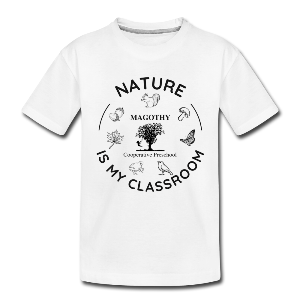 Nature Is My Classroom Organic Toddler T-shirt - white