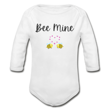 Load image into Gallery viewer, &quot;Bee Mine&quot; Organic Long Sleeve Onesie - white
