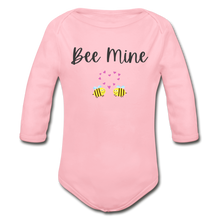Load image into Gallery viewer, &quot;Bee Mine&quot; Organic Long Sleeve Onesie - light pink
