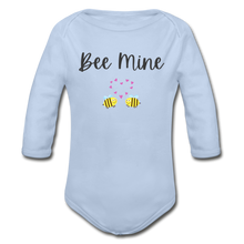 Load image into Gallery viewer, &quot;Bee Mine&quot; Organic Long Sleeve Onesie - sky
