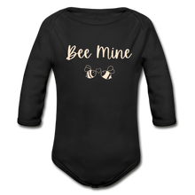 Load image into Gallery viewer, &quot;Bee Mine&quot; Organic Long Sleeve Onesie | Dark Colors - black
