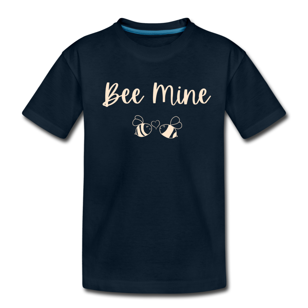 Bee Mine Organic Kids' T-shirt - deep navy
