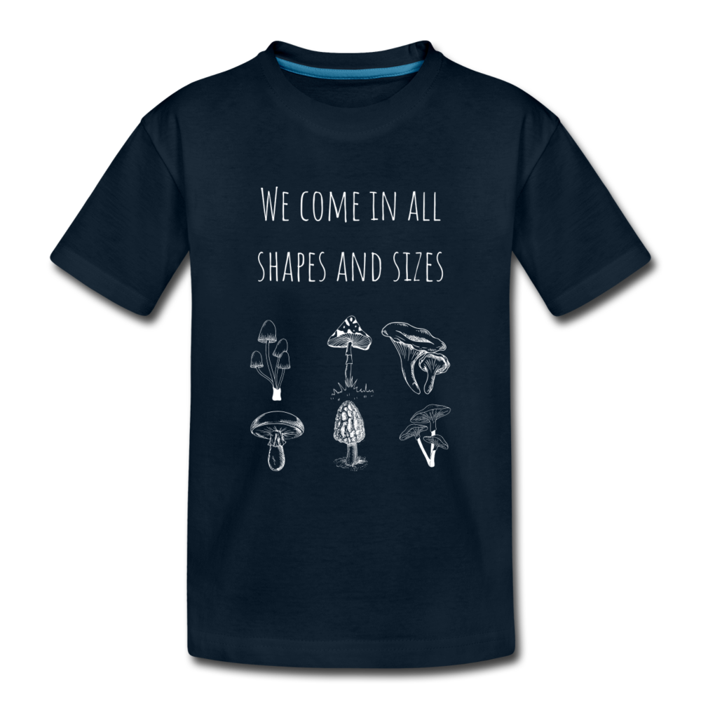 Mushrooms Organic Toddler T-shirt - deep navy
