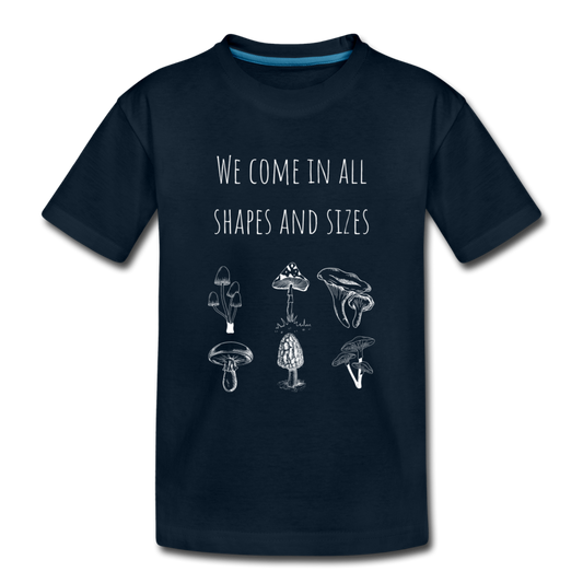 Mushrooms Organic Toddler T-shirt - deep navy