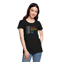 Load image into Gallery viewer, Affirmations Mantra Organic Women&#39;s T-shirt | Navy and Black - black

