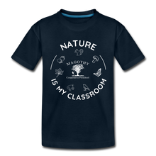Load image into Gallery viewer, Nature is My Classroom Organic Toddler T-shirt - deep navy
