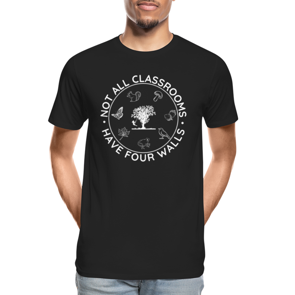 Not All Classrooms Have Four Walls Organic Men's T-shirt | Navy and Black - black