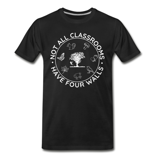 Not All Classrooms Have Four Walls Organic Men's T-shirt | Navy and Black - black