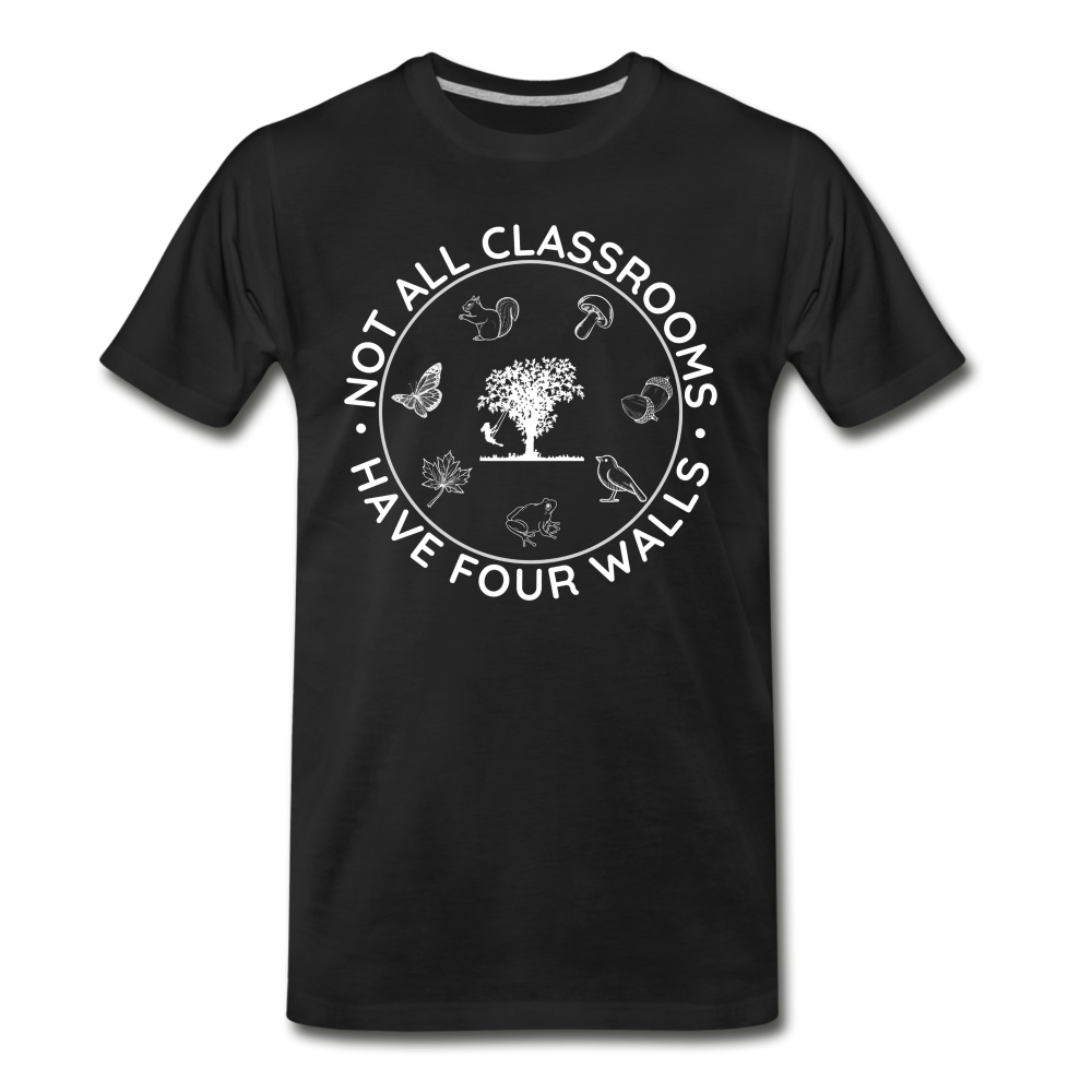 Not All Classrooms Have Four Walls Organic Men's T-shirt | Navy and Black - black