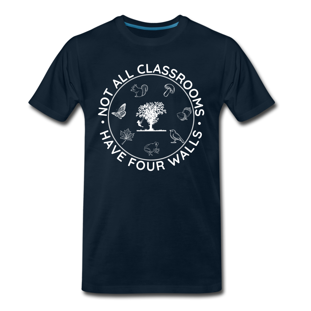 Not All Classrooms Have Four Walls Organic Men's T-shirt | Navy and Black - deep navy
