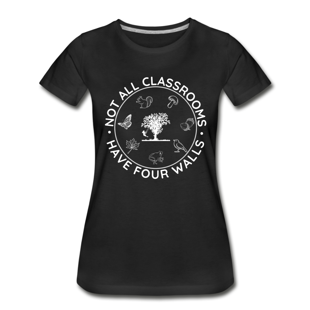 Not All Classrooms Have Four Walls Organic Women's T-shirt | Navy and Black - black