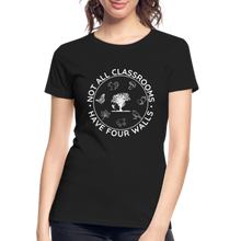Load image into Gallery viewer, Not All Classrooms Have Four Walls Organic Women&#39;s T-shirt | Navy and Black - black

