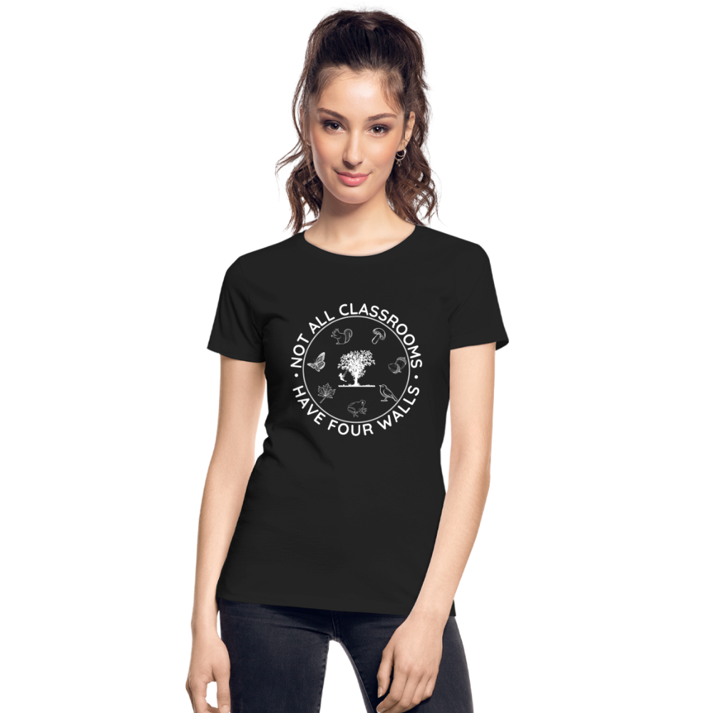 Not All Classrooms Have Four Walls Organic Women's T-shirt | Navy and Black - black