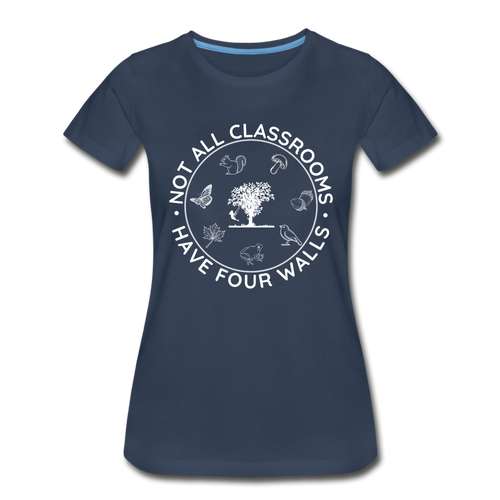Not All Classrooms Have Four Walls Organic Women's T-shirt | Navy and Black - navy