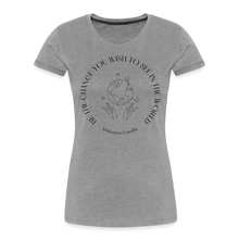 Load image into Gallery viewer, Be The Change Women’s Organic T-Shirt - heather gray
