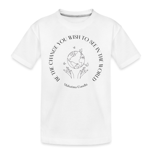 Be The Change Kid’s Organic T-Shirt - white