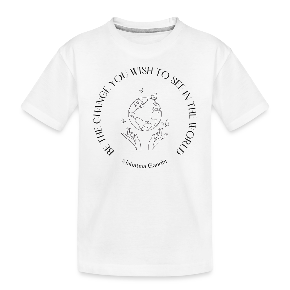 Be The Change Kid’s Organic T-Shirt - white