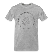 Load image into Gallery viewer, Be the Change Men’s Organic T-Shirt - heather gray
